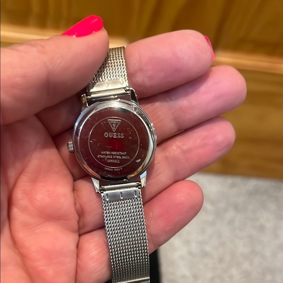 Beautiful Guess Silver Mesh Bracelet Watch with Rhinestones - Picture 12 of 12
